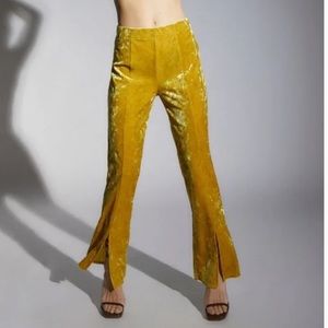 Vintage Gold Velvet Pants